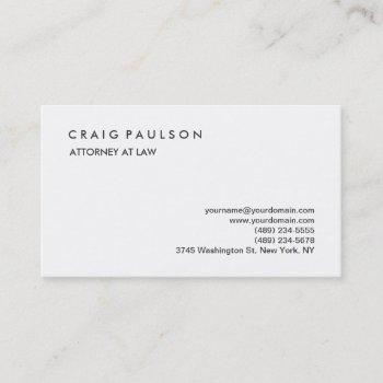 classical elegant plain professional business card