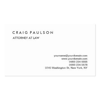 Small Classical Elegant Plain Professional Business Card Front View