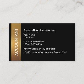 classy accountant business cards