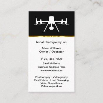 classy aerial drone photography videography business card