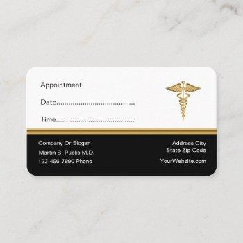 classy appointment reminder doctor business cards