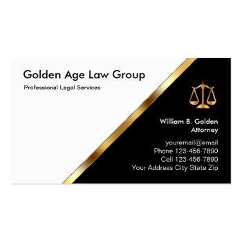Small Classy Attorney And Legal Services Business Card Front View