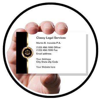 classy attorney legal services business card