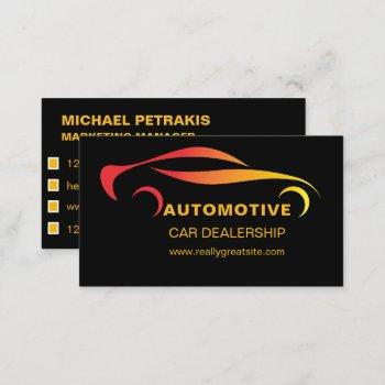 classy auto sales car dealer dealership  business card