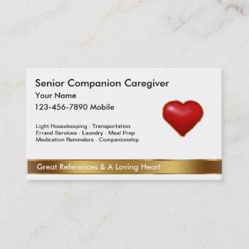 classy caregiver business cards