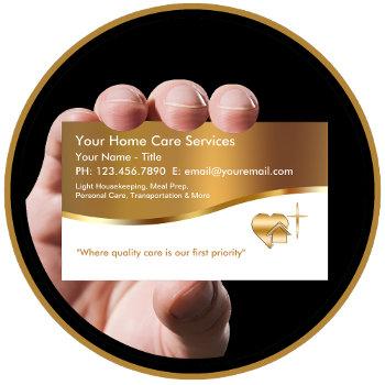 classy caregiver home health business cards