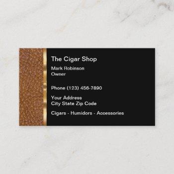 classy cigar shop business card