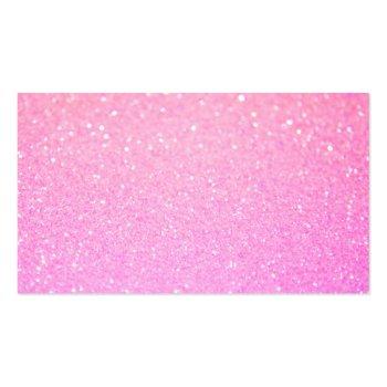 Small Classy Cleaning Services Pink Spark Glitter Business Card Back View
