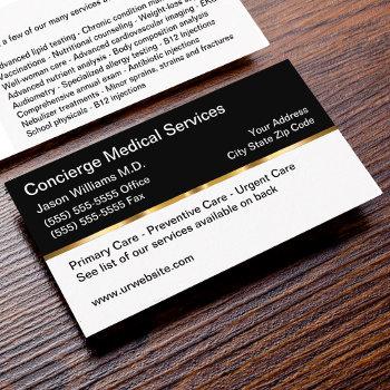 classy concierge medical sevices business card