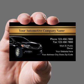 classy cool automotive business cards template
