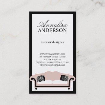 classy couch | business cards