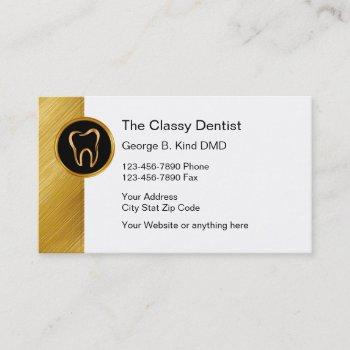 classy dentist business cards