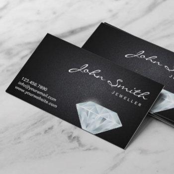classy diamond jeweller dark business card