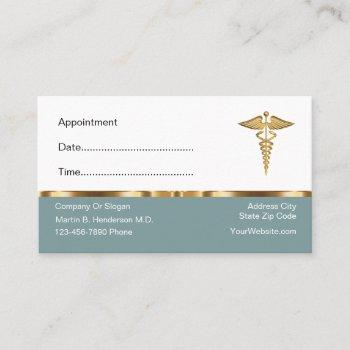 classy doctor appointment business cards