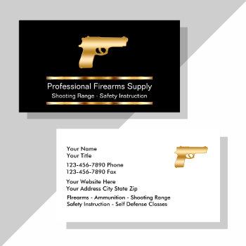 classy firearms business cards