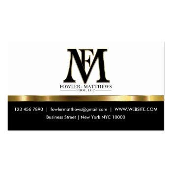 Small Classy Fowler Attorney Business Card Front View