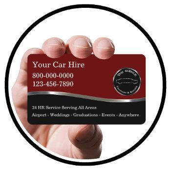classy glossy taxi business cards