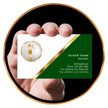 Small Classy Golf Training Business Card Front View
