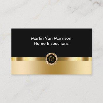 classy home inspection design business card