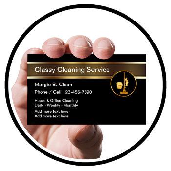 classy house and office cleaning business card