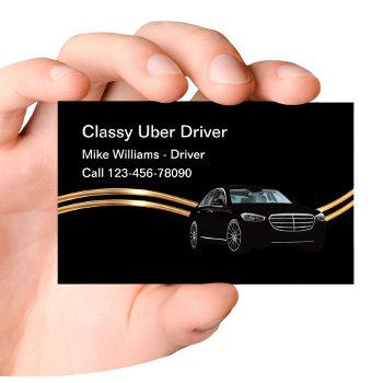 classy independent uber ride driver  business card