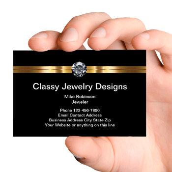 classy jewel and gold digital design jewelry store business card