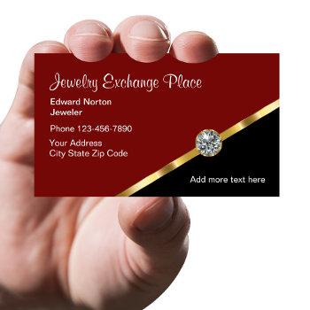 classy jewelry jeweler business cards