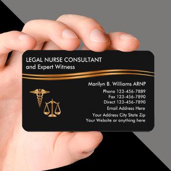 classy legal nurse practitioner business card