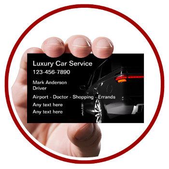 classy luxury car service taxi business card