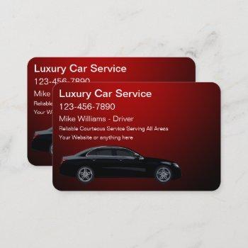 classy luxury car service uber business cards