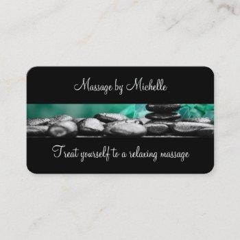 classy massage business cards
