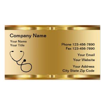 Small Classy Medical Business Cards Front View