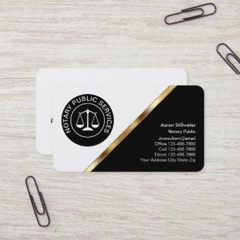 classy notary business cards