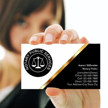 classy notary business cards design template