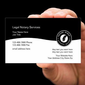 classy notary public modern business card template