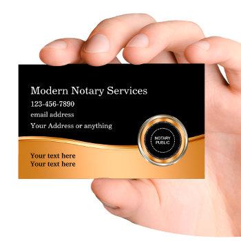 classy notary public services  business card
