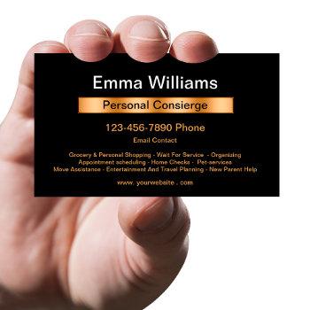 classy personal concierge business card