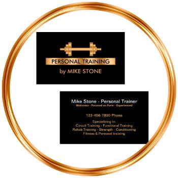 classy personal trainer business card