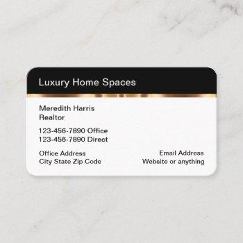 classy real estate rounded corner business cards
