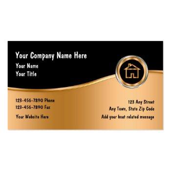 Small Classy Real Estate Theme Business Card Front View
