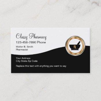 classy retail pharmacy business card