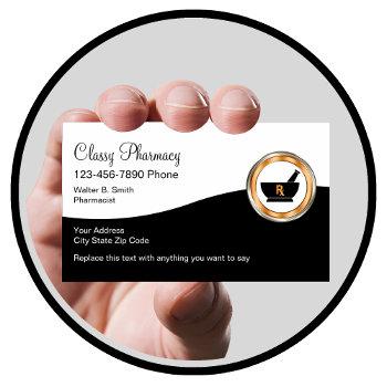 classy retail pharmacy business card