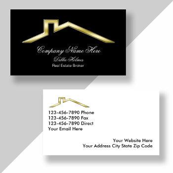 classy roof real estate business cards