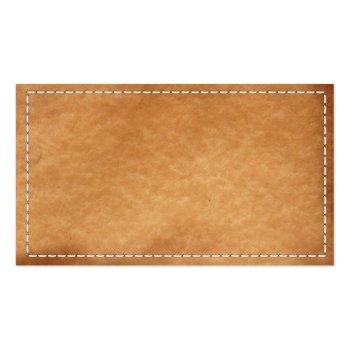 Small Classy Stitched Leather Biological Chemist Business Card Back View
