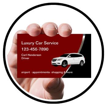 classy taxi car service business card