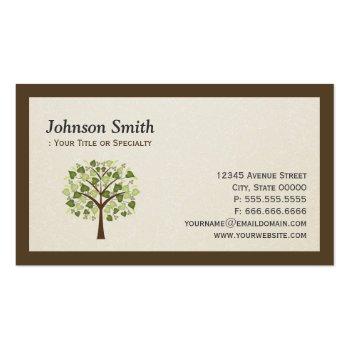 Small Classy Tree Of Hearts - Simple Clean Stylish Business Card Front View