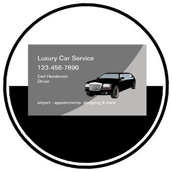 classy uber driver car service business card