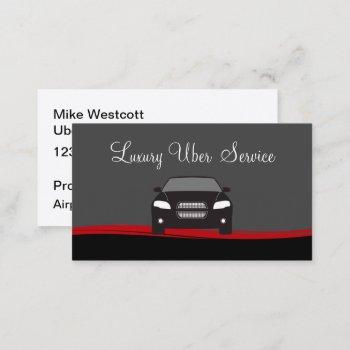 classy uber driver glossy business cards