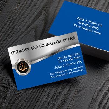 classy upscale attorney at law business card