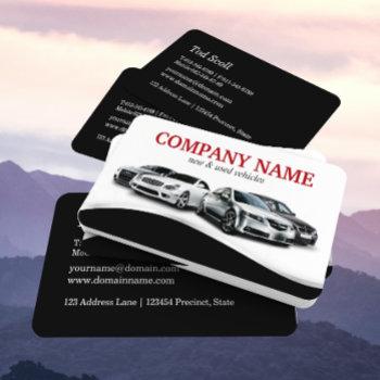 classy used car dealer  business card